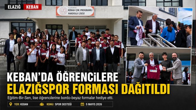 Keban'da lise öğrencileri Elazığspor heyecanına formayla ortak oldu