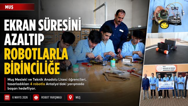 Muşlu öğrenciler ekran süresini azaltıp robotlarıyla şampiyonluk hedefliyor