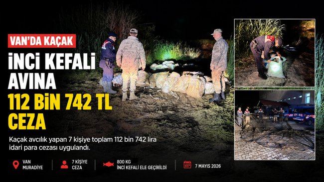 Van'da 800 kilogram inci kefali ele geçirildi, 7 kişiye 112 bin lira ceza kesildi