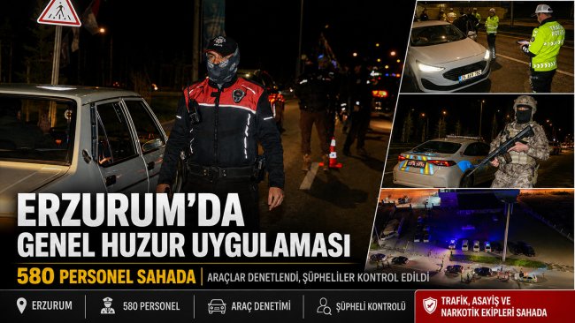 Erzurum'da denetimde çocuk yaştaki ehliyetsiz sürücüye ceza kesildi