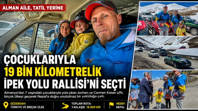 Alman aile, 7 yaşındaki oğullarıyla 19 bin kilometrelik İpek Yolu Rallisi'nde Nepal'e gidiyor