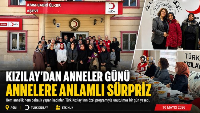 Ağrı'da Kızılay, hem anne hem baba olan kadınları Anneler Günü'nde unutmadı