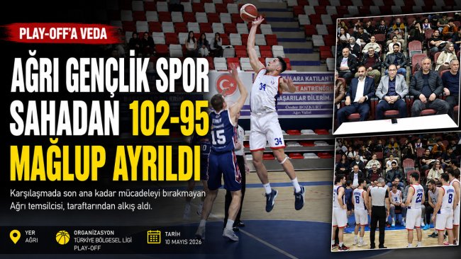 Ağrı Gençlik Spor, İzmir Demirallerspor'a 102-95 yenilerek play-off'a veda etti