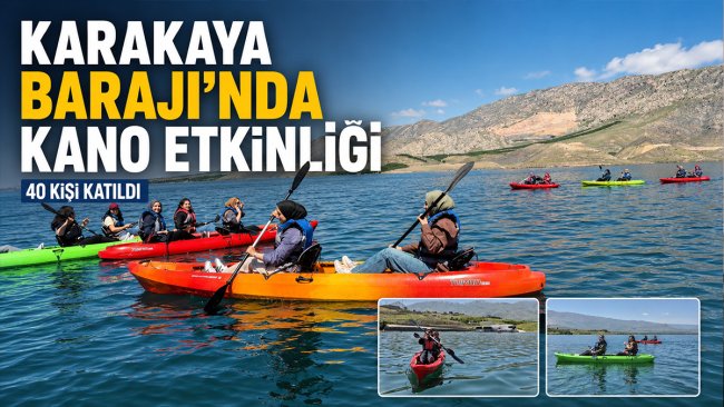 Malatya'da öğrenciler Karakaya Baraj Gölü'nde kano keyfi yaşadı