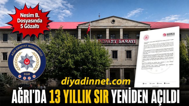 AĞRI - Eleşkirt'te 2013'te Kaybolan Nesim B. Dosyası Yeniden Açıldı: 5 Şüpheli Yakalandı