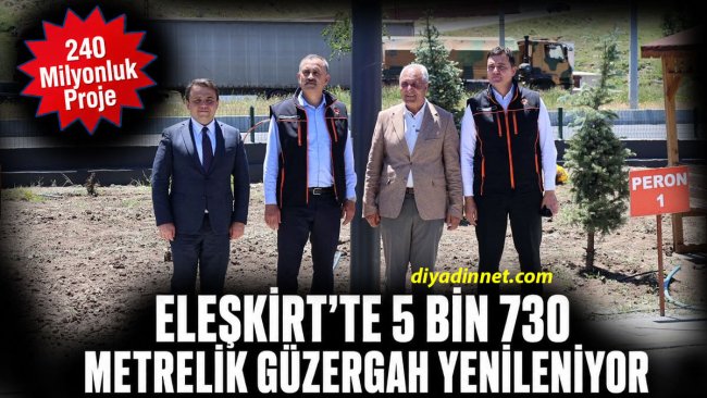Eleşkirt'te 240 Milyon TL'lik Alt Yapı Çalışmaları Hız Kesmeden Sürüyor
