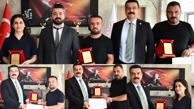 Ağrı'da Gezici Kanser Tarama Aracı Personeline Başarı Belgesi