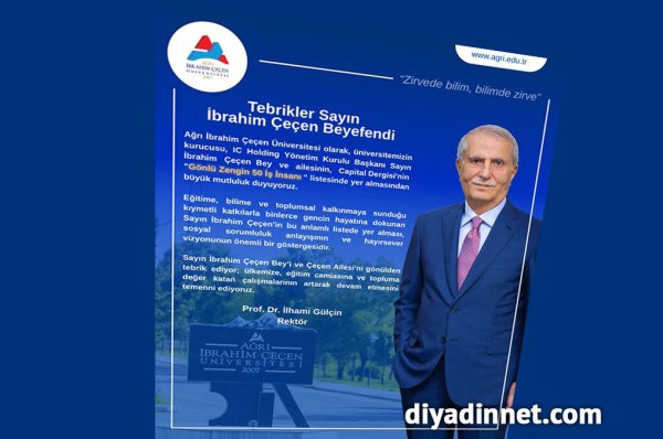 Gönlü Zengin 50 İş İnsanı Arasına Girdi: İbrahim Çeçen'e AİÇÜ'den Tebrik