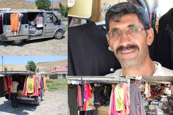 Ağrı'da Ahmet Özdemir Çeyrek Asırdır 2002 Model Aracıyla Köy Köy Dolaşıp Modern Çerçilik Yapıyor