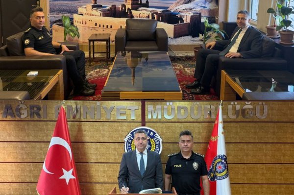 Ağrı Cumhuriyet Başsavcısı İbrahim Yusufoğlu'ndan İl Emniyet Müdürü Göksel Önder'e iadeiziyaret