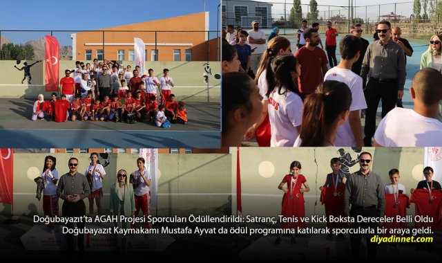 Doğubayazıt'ta Satranç, Tenis ve Kick Boksta Dereceye Giren Sporcular Ödüllendirildi