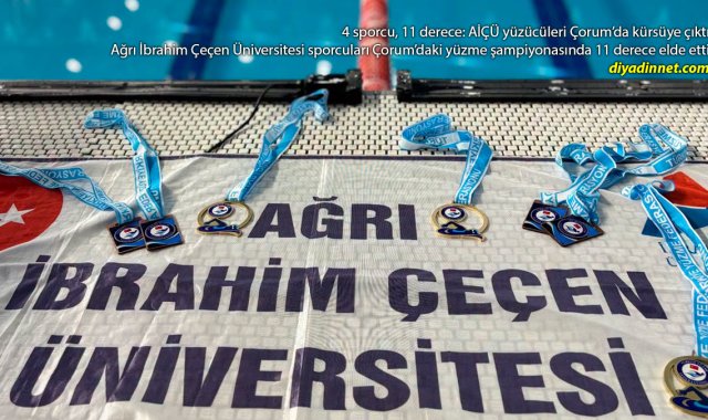Ağrılı Yüzücüler Çorum'dan 11 Dereceyle Döndü: Rukiye Sulucan'dan 3 Birincilik