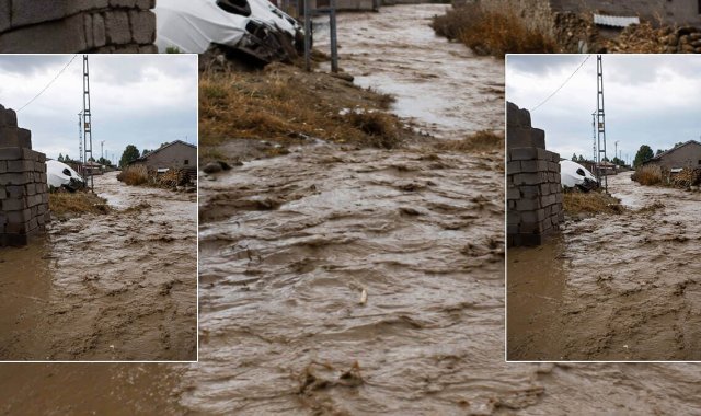 Doğubayazıt'ta Şiddetli Yağış Sonrası Sel: Dalbahçe Köyü Sular Altında Kaldı