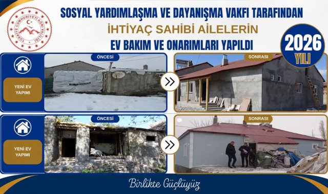 33 ev için çalışma tamamlandı: Ağrı'da ihtiyaç sahibi vatandaşlara konut desteği