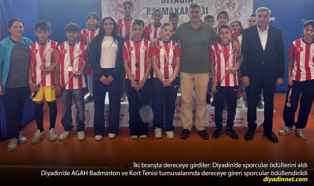 Diyadin'de AGAH Heyecanı: Badminton ve Teniste Dereceye Giren Sporcular Ödüllendirildi