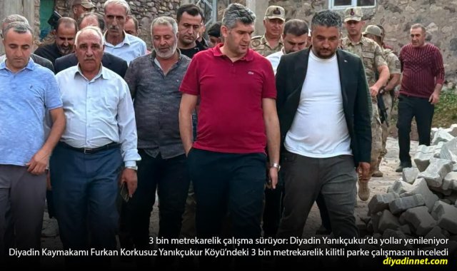 3 bin metrekarelik çalışma sürüyor: Diyadin Yanıkçukur'da yollar yenileniyor