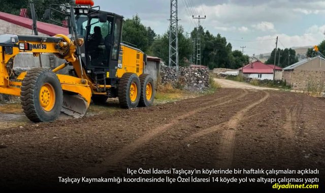 Taşlıçay'da 14 yerleşimde bir haftalık çalışma: Yoldan içme suyuna ekipler sahadaydı