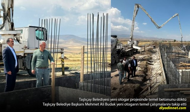 Taşlıçay'da yeni otogarın yapımı başladı: İlk beton döküldü