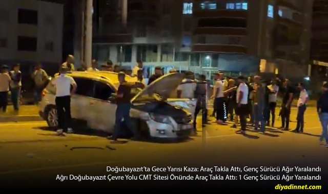 Doğubayazıt'ta Korkutan Kaza: Takla Atan Araçta Genç Sürücü Ağır Yaralandı
