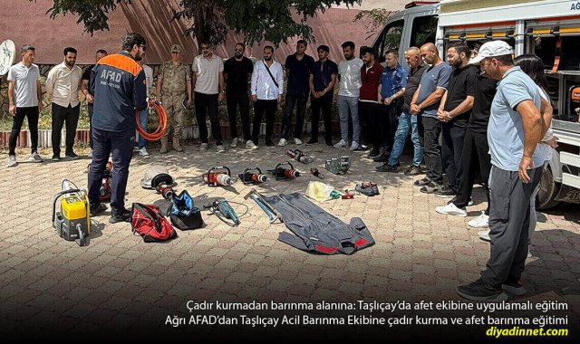 Taşlıçay'da Afet Sonrası Barınma Hazırlığı: Ekibe Uygulamalı Çadır Eğitimi