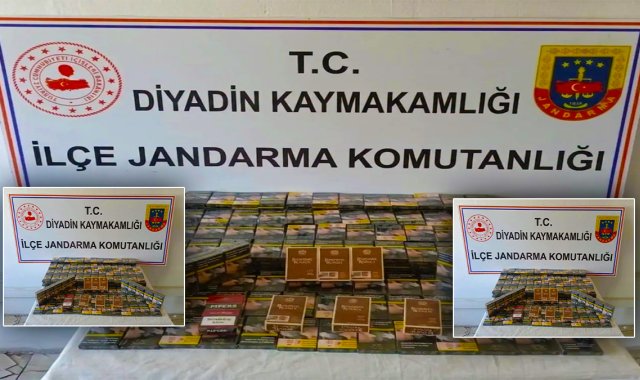 Diyadin'de jandarma kontrolü: Çekicide 285 paket gümrük kaçağı sigara ele geçirildi