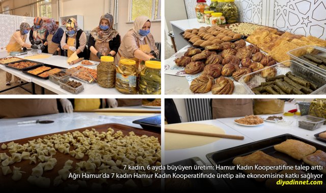 Ağrı Hamur'da 7 kadın kooperatifte üretiyor: Aile ekonomisine katkı sağlıyor
