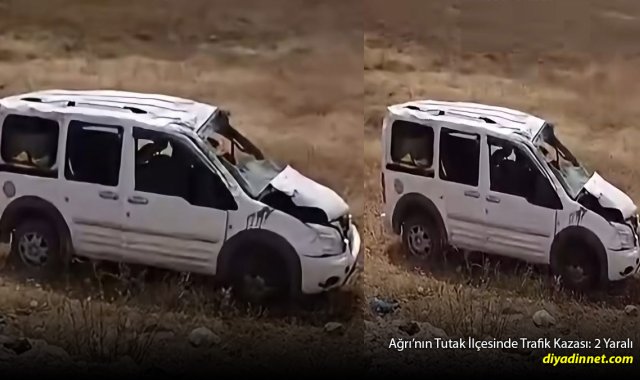 Tutak'ta Korkutan Kaza: Araçtaki 5 Kişiden 2'si Yaralandı