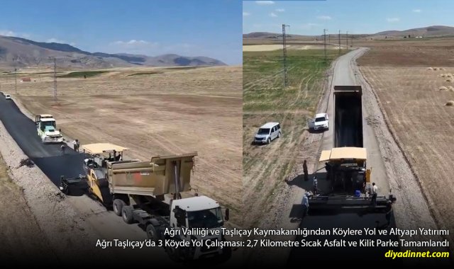 Taşlıçay Köylerine 10 Bin Metrekare Parke ve 2,7 Kilometre Sıcak Asfalt