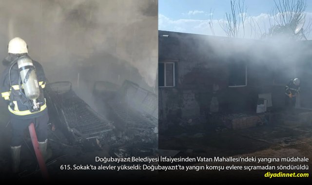 Doğubayazıt'ta Evden Alevler Yükseldi: İtfaiyenin Kritik Müdahalesi Yangını Büyümeden Durdurdu