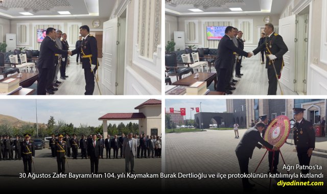 Patnos'ta 30 Ağustos Zafer Bayramı coşkusu: İlçe protokolü çelenk töreninde buluştu