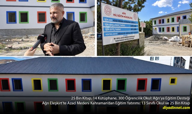 Ağrılı İş İnsanından Eğitime Büyük Vefa: 14 Kütüphane, 25 Bin Kitap ve 300 Öğrencilik Okul