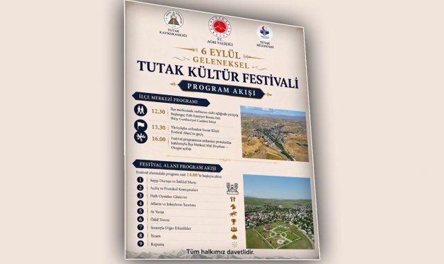 6 Eylül Tutak Kültür Festivali: Dolu Dolu 9 Etkinlikte Neler Var?