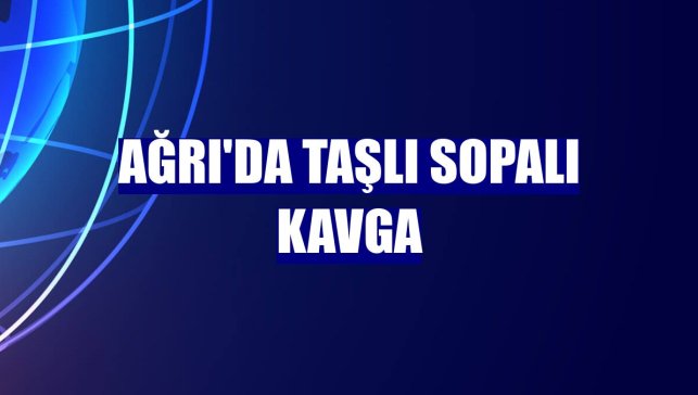 Ağrı'da taşlı sopalı kavga