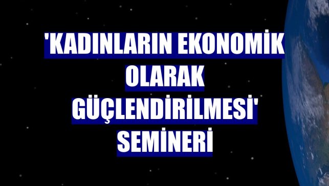 'Kadınların ekonomik olarak güçlendirilmesi' semineri