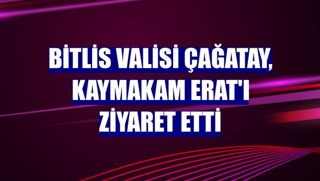 Bitlis Valisi Çağatay, Kaymakam Erat'ı ziyaret etti