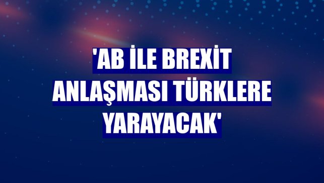'AB ile Brexit anlaşması Türklere yarayacak'