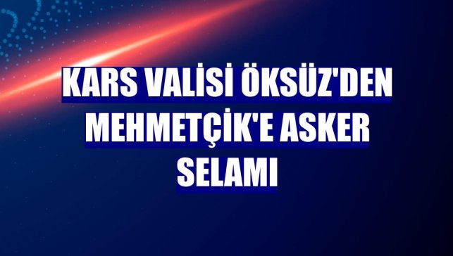 Kars Valisi Öksüz'den Mehmetçik'e asker selamı