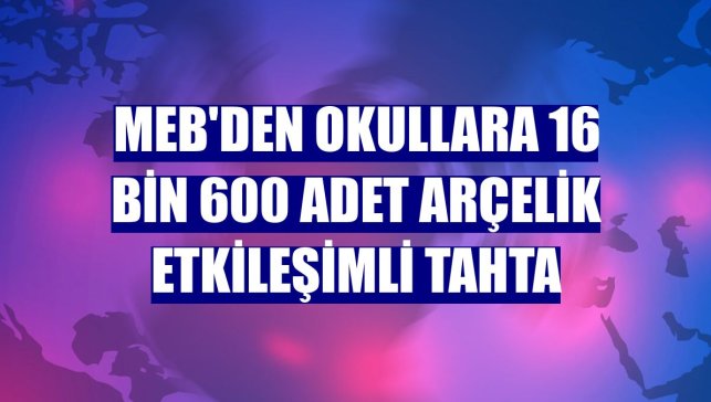 MEB'den okullara 16 bin 600 adet Arçelik etkileşimli tahta