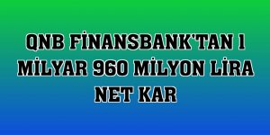 QNB Finansbank'tan 1 milyar 960 milyon lira net kar