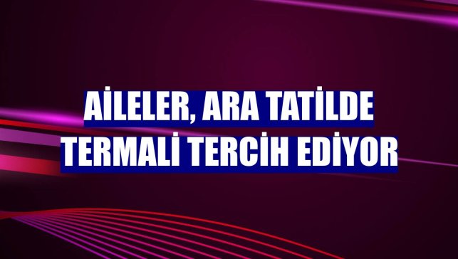 Aileler, ara tatilde termali tercih ediyor