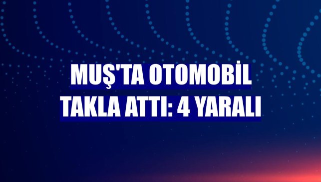 Muş'ta otomobil takla attı: 4 yaralı