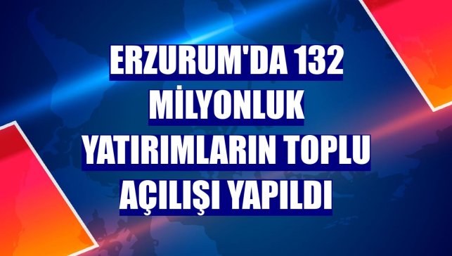 Erzurum'da 132 milyonluk yatırımların toplu açılışı yapıldı