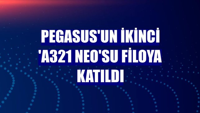 Pegasus'un ikinci 'A321 Neo'su filoya katıldı