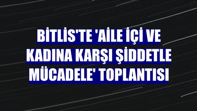Bitlis'te 'Aile İçi ve Kadına Karşı Şiddetle Mücadele' toplantısı
