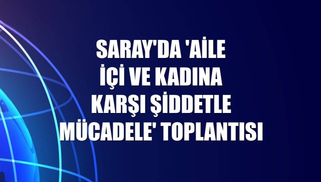 Saray'da 'Aile içi ve kadına karşı şiddetle mücadele' toplantısı