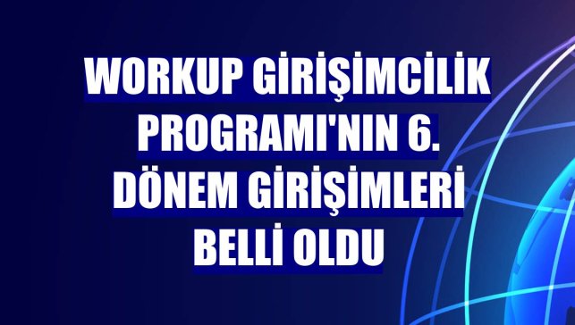 Workup Girişimcilik Programı'nın 6. dönem girişimleri belli oldu