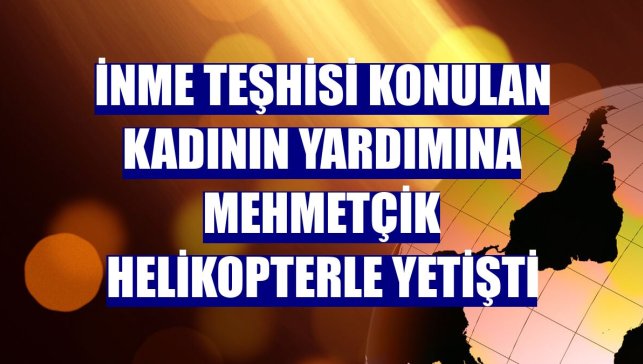 İnme teşhisi konulan kadının yardımına Mehmetçik helikopterle yetişti