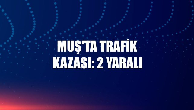 Muş'ta trafik kazası: 2 yaralı