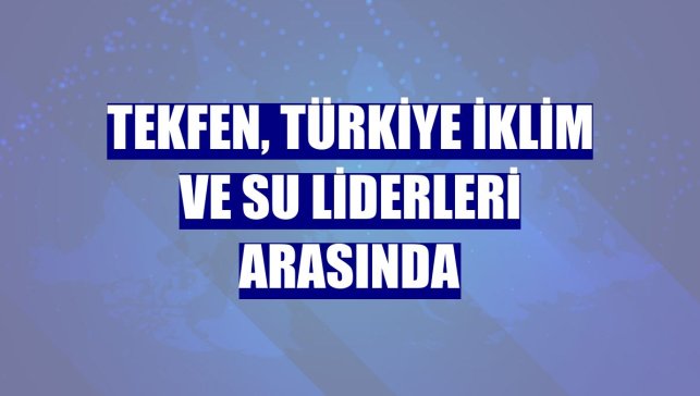 Tekfen, Türkiye İklim ve Su Liderleri arasında