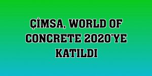 Çimsa, World of Concrete 2020'ye katıldı